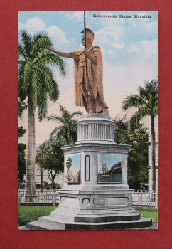 Ansichtskarte AK Honolulu Hawaii 1910-1930 Kamehameha Statue Denkmal Ortsansicht USA Amerika Vereinigte Staaten